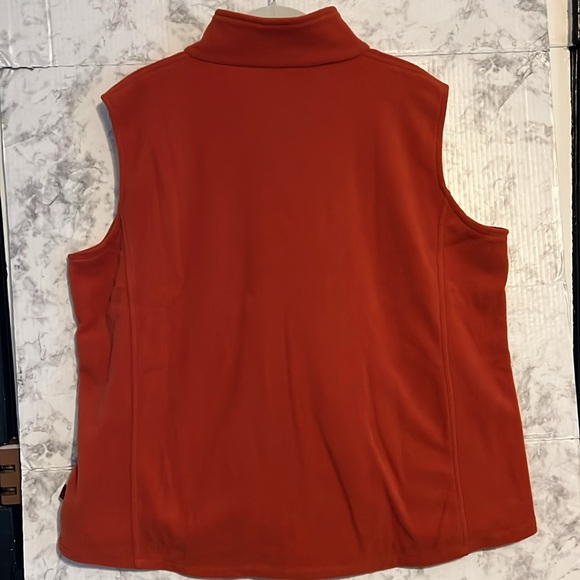 Women's Woolrich Vintage Fleece Vest Size‎ XL Rust/Orange Zip Up Firefly - Picture 2 of 6